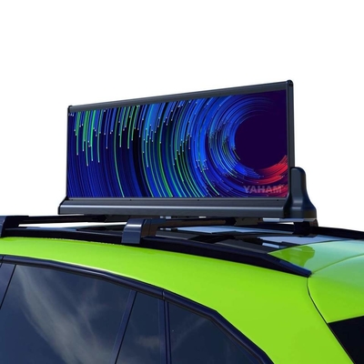 Экран рекламы автомобиля знака 5000nit P2.5 P2.96 ультра Thintaxi приведенный верхней частью